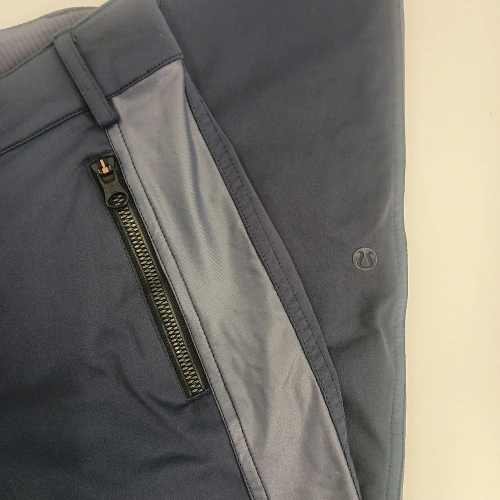 Lululemon Here to There Pant Navy Blue Slim Fit Commuter Trousers Size 6